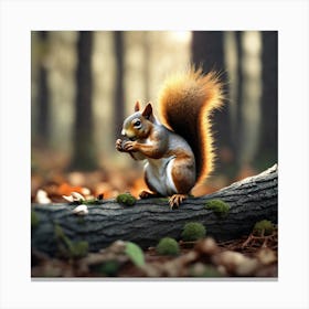Squirrel In The Forest 332 Canvas Print