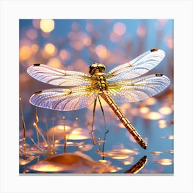 Dragonfly of glass Canvas Print