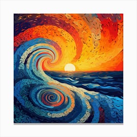 Sunset Painting 4 Canvas Print