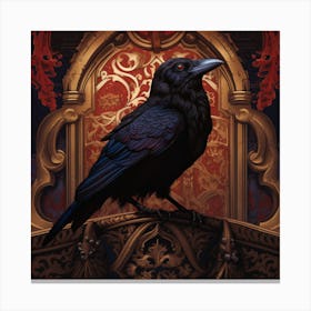 Crow Abstract Canvas Print