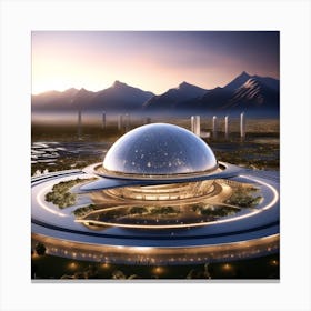 Futuristic City 170 Canvas Print