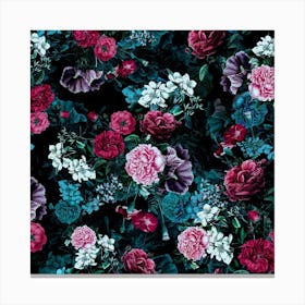 Floral 1 Square Canvas Print