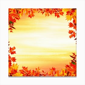 Autumn Themed Frame Embracing The Bright Sunlit Hues Of Fall Foliage Intricately Woven Design Of (2) Canvas Print