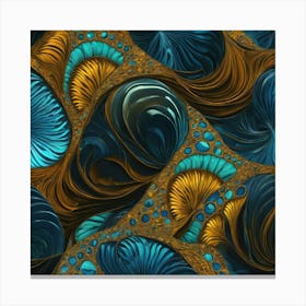 Underwater View Abstractfractal Patternbold Colours Bioluminescent By Jacob Lawrence And Fran 135876580 Canvas Print