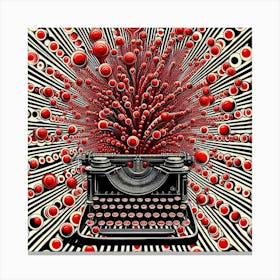 Typewriter Infinity Dots and Obsessive Repetitions Canvas Print