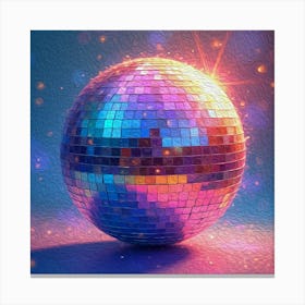 Disco Ball Oil Painting Style 2 Lienzo