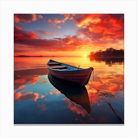 Sunset Boat 2 Canvas Print