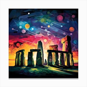 Stonehenge At Night Canvas Print