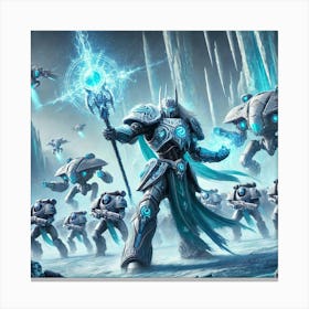 A Sci Fi Themed Scene Showcasing The Yin Ice Serpe Icy Command Canvas Print