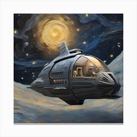 Spaceship In Space 5 Canvas Print