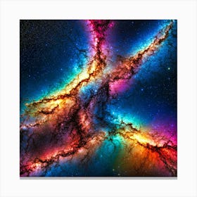 Galaxies Exploding Canvas Print