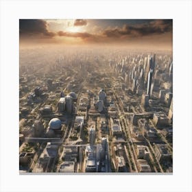 Futuristic Cityscape 29 Canvas Print