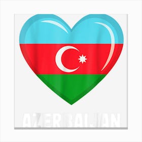 Heart Love Azerbaijan Azerbaijani Canvas Print