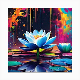 Lotus Flower Painting 11 Canvas Print