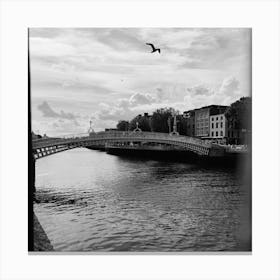 Ha'penny Bridge In Dublin Ireland Canvas Print
