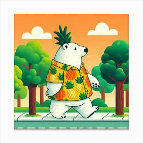 Pineapple Bear Stampe su tela