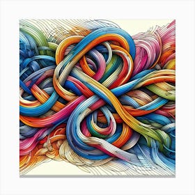 Colorful Tangles Canvas Print