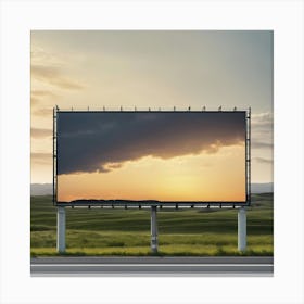 Sunset Billboard Canvas Print