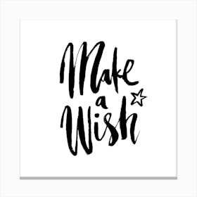 Make A Wish Square Canvas Print