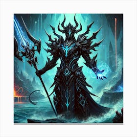 A Scene Showcasing The High Warden Of The Depths, Canvas Print