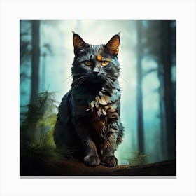 Cat In The Woods Canvas Print