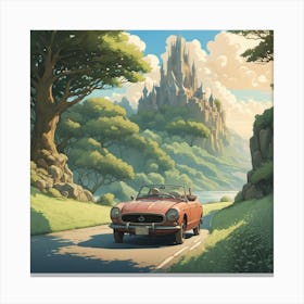 Car On The Road Canvas Print