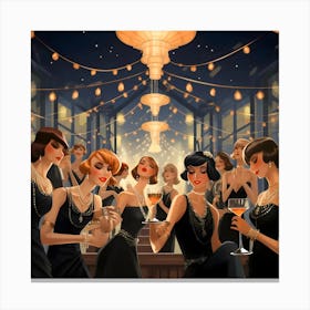 Gatsby Party Roaring Twenties Canvas Print