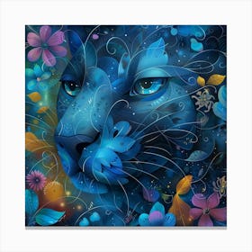 Blue Panther Canvas Print