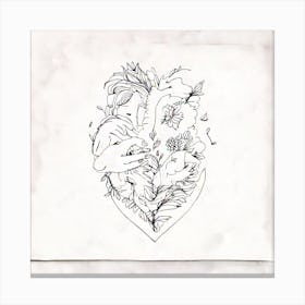 Heart Tattoo Canvas Print