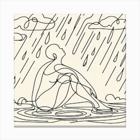 Rain and puddles Picasso style 2 Canvas Print