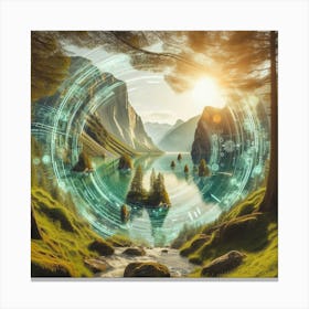 Digital Landscape Canvas Print