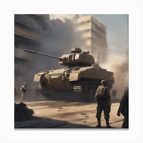 M4a1 Tank 1 Canvas Print