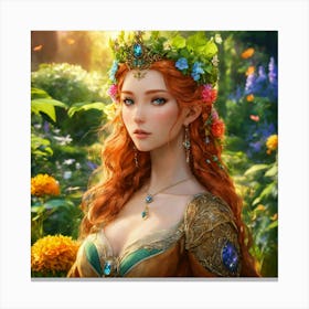 Princess In The Forest Canvas Print