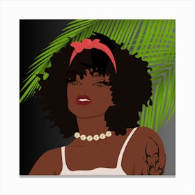 Afro Girl Canvas Print