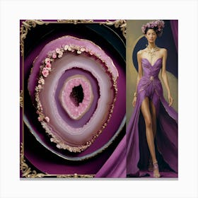 A Captivating Illustration Of A Pink Agate Slice I Cs1i3l4htfw8yhffaqpnag Wte2atntt2sqq9alsy9ea Canvas Print