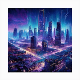 Futuristic City Canvas Print