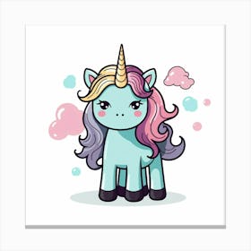 Cute Unicorn 120 Canvas Print