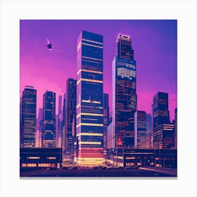 Futuristic Cityscape Canvas Print