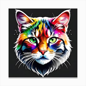 Colorful Cat 4 Canvas Print