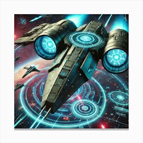 A Futuristic Sci Fi Scene Peacekeeper Scout Sensor Arrays Retry Canvas Print