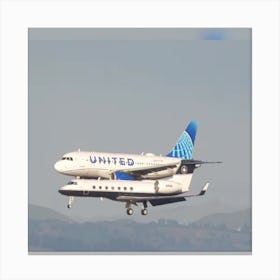 United Airlines Jets Canvas Print