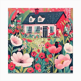 House In The Garden 1 Canvas Print