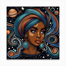 Galaxina Celestial Portrait Canvas Print