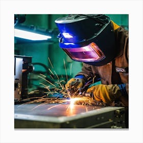 Welder Welding Metal Canvas Print