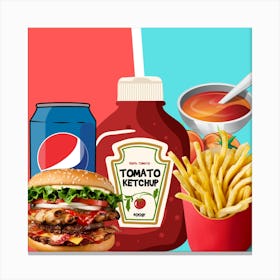 Fast Food 1 Canvas Print