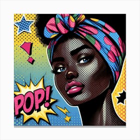 Chiamaka Pop Art Portrait  Canvas Print