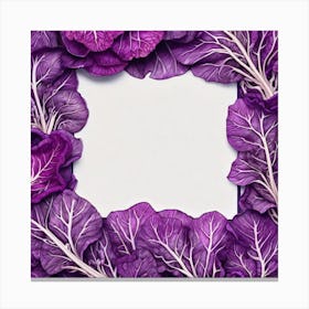 Purple Cabbage Frame 1 Canvas Print