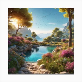 Landscape Painting 73 Canvas Print