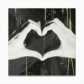 Hands Making A Heart Canvas Print