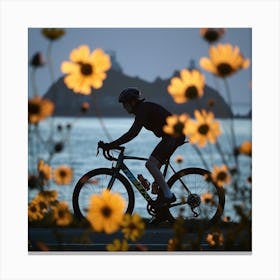 Sunset Bike Ride Canvas Print